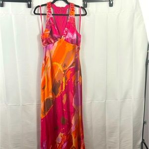 Alex and Eve Formal Dress size 12 floral base pink/orange